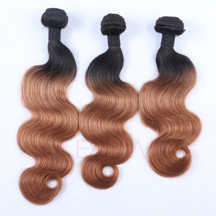 EMEDA 100% Peruvian hair extensions Body wave Hair products 1B/27 HW042